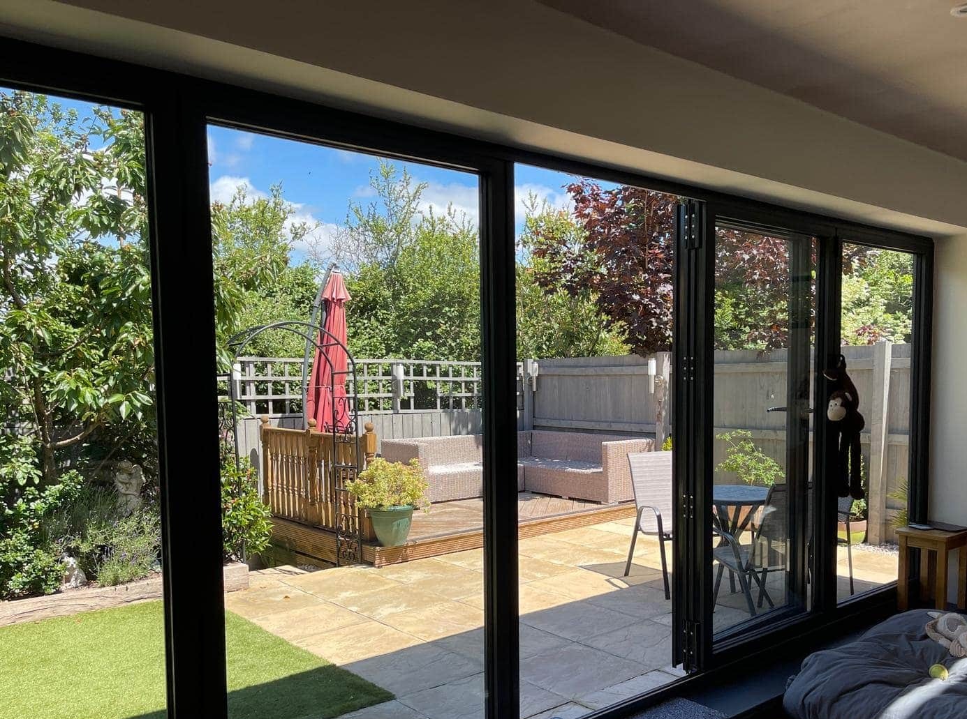Torquay Kitchen Extension with Bi Fold Doors leading to the new patio