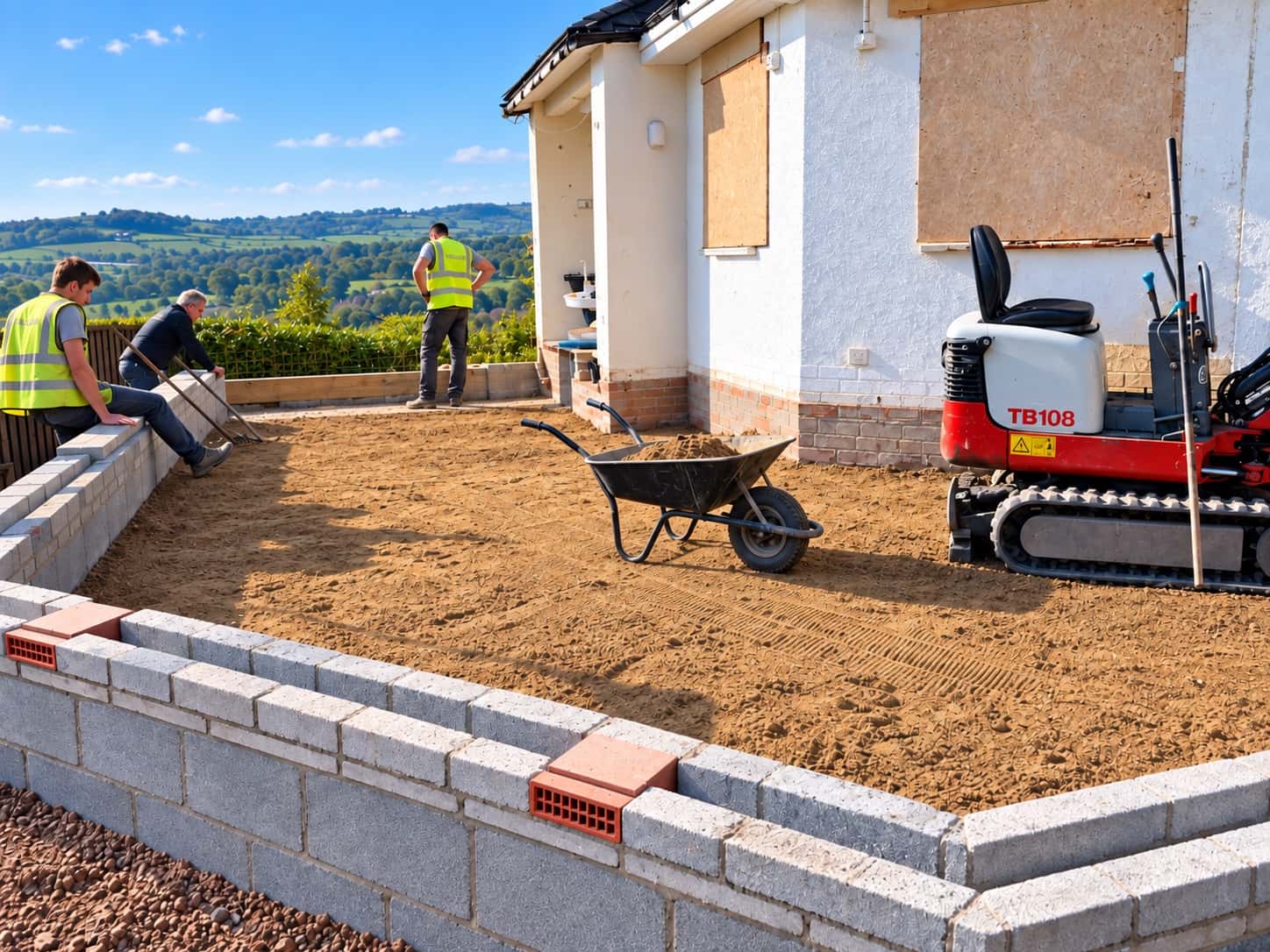 Large house extension in progress